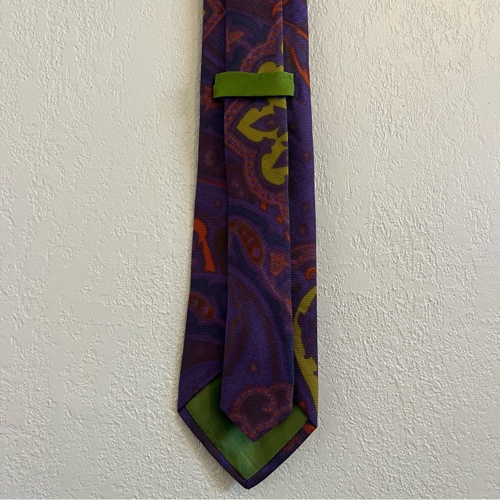 Etro Silk Neck Tie Multicolor Paisley Print - Picture 5 of 12